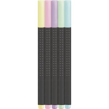 Preview: Faber-Castell Finepen Grip 0.4 5er Etui pastell